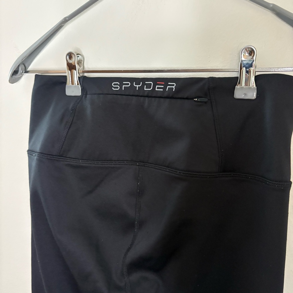 Spyder Black Leggings Stretchy medium weight warm size small - Picture 5 of 10